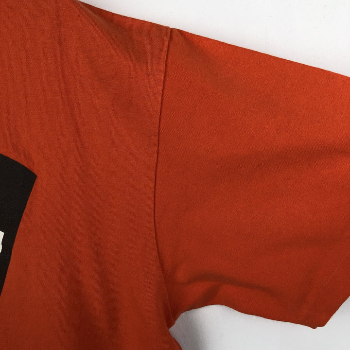 90'S Anvil Printed T-shirt Made in USA Men's XL Vintage cotton orange type Vintage Second Hand