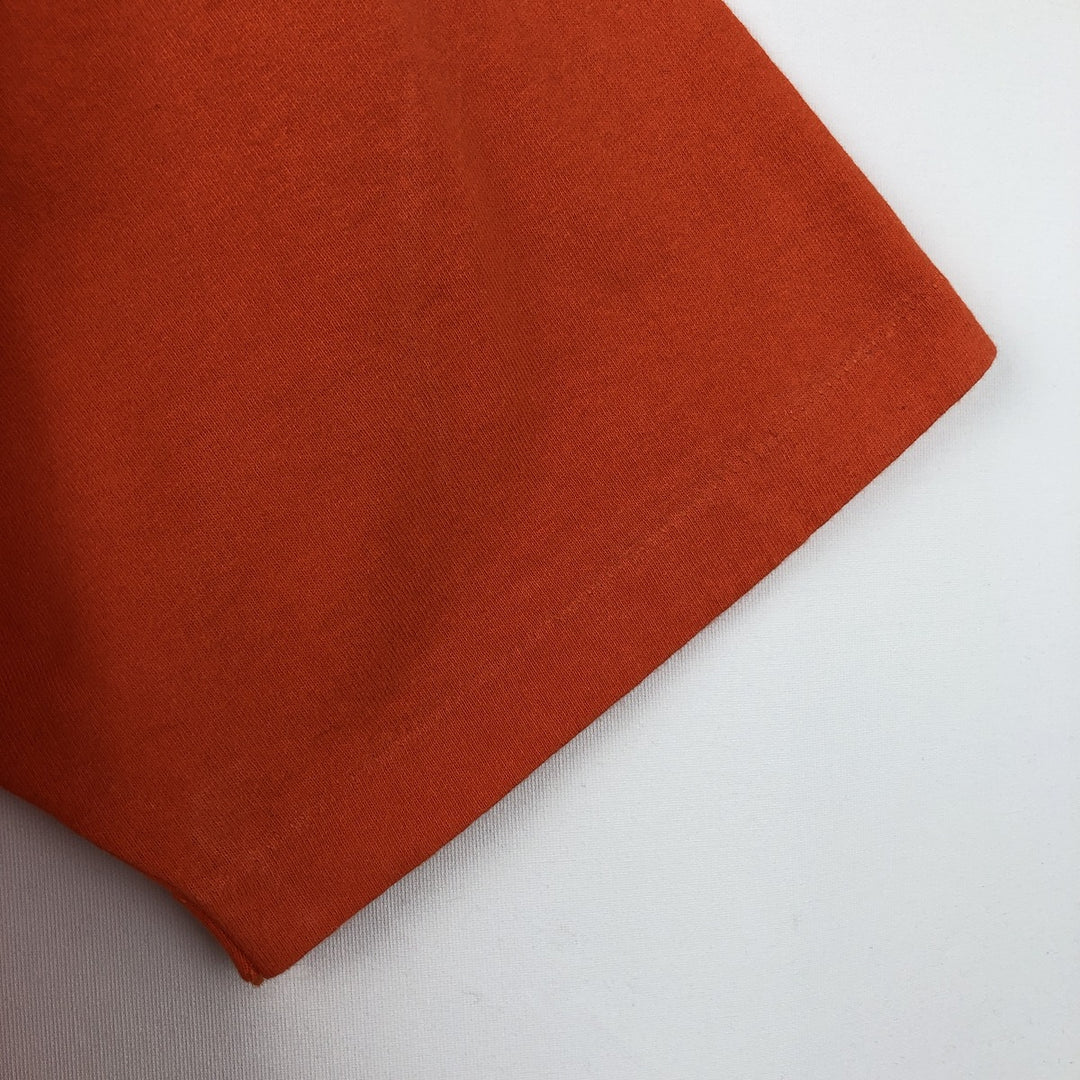 90'S Anvil Printed T-shirt Made in USA Men's XL Vintage cotton orange type Vintage Second Hand