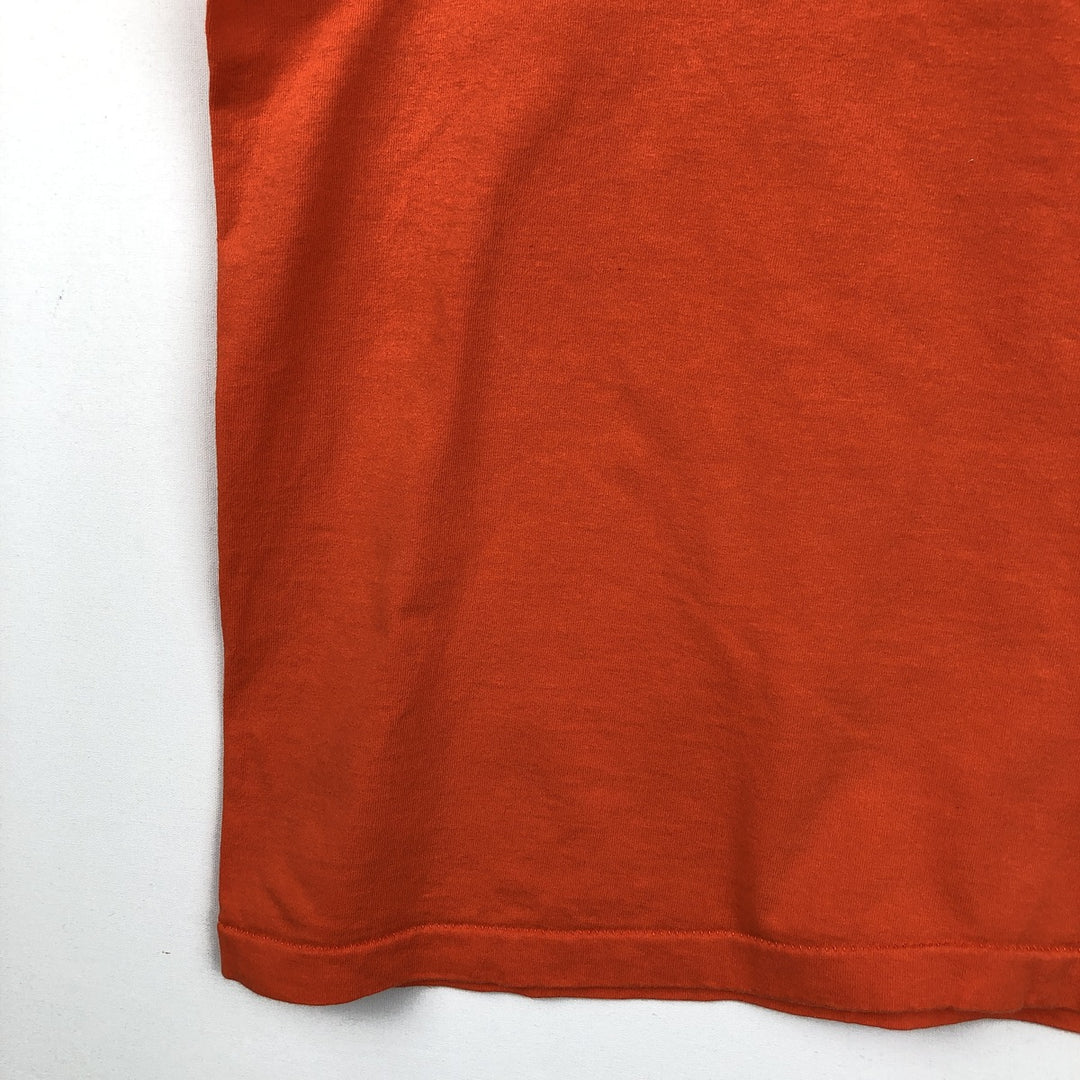 90'S Anvil Printed T-shirt Made in USA Men's XL Vintage cotton orange type Vintage Second Hand