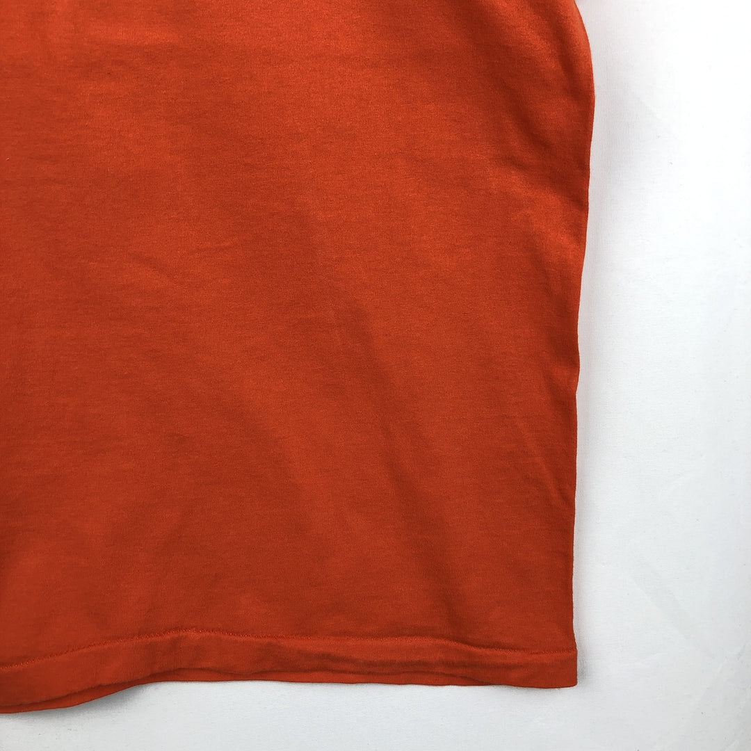 90'S Anvil Printed T-shirt Made in USA Men's XL Vintage cotton orange type Vintage Second Hand