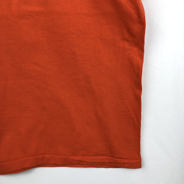 90'S Anvil Printed T-shirt Made in USA Men's XL Vintage cotton orange type Vintage Second Hand