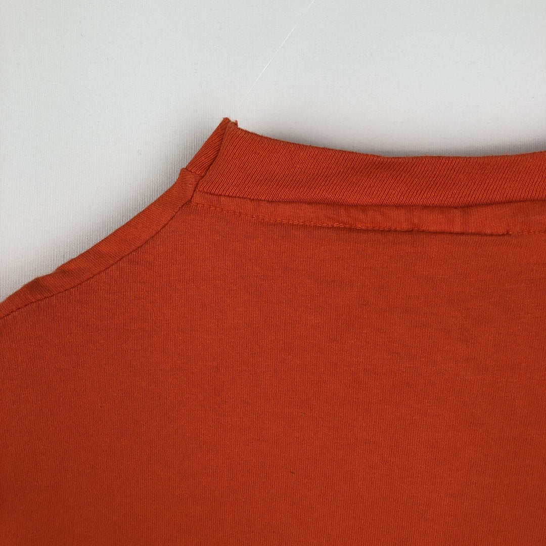 90'S Anvil Printed T-shirt Made in USA Men's XL Vintage cotton orange type Vintage Second Hand