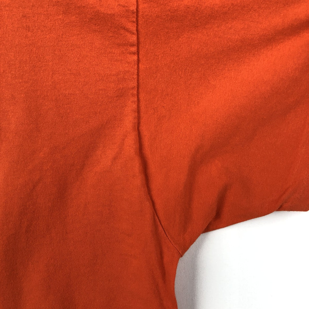 90'S Anvil Printed T-shirt Made in USA Men's XL Vintage cotton orange type Vintage Second Hand