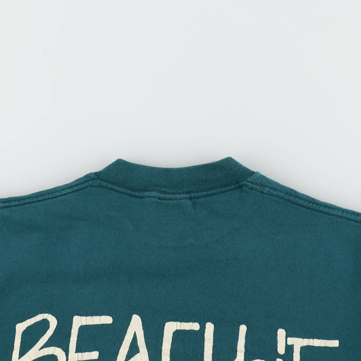 90'S ONEITA POWER-T Printed T-shirt Made in USA Men's M Vintage cotton green type Vintage Second Hand