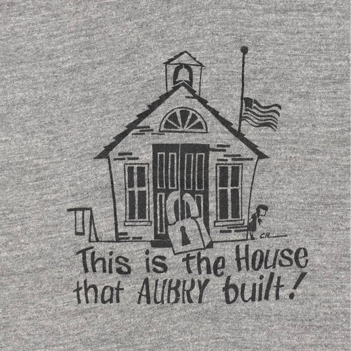 70'S Russell Print T-Shirt, Made in USA, Men's XL equivalent, Single Stitch, Vintage cotton gray type Vintage Second Hand