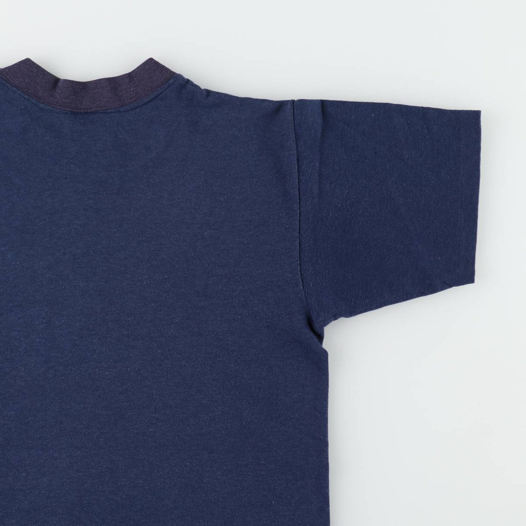 DIAMOND Print T-Shirt, Made in USA, Men's Size M cotton navy blue type Vintage Second Hand
