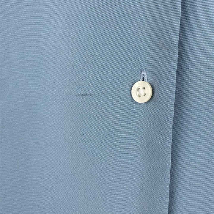 Ralph Lauren LAUREN Women's Collarless Long-Sleeve Polyester Shirt (Size M) polyester Blue type light blue Vintage Second Hand