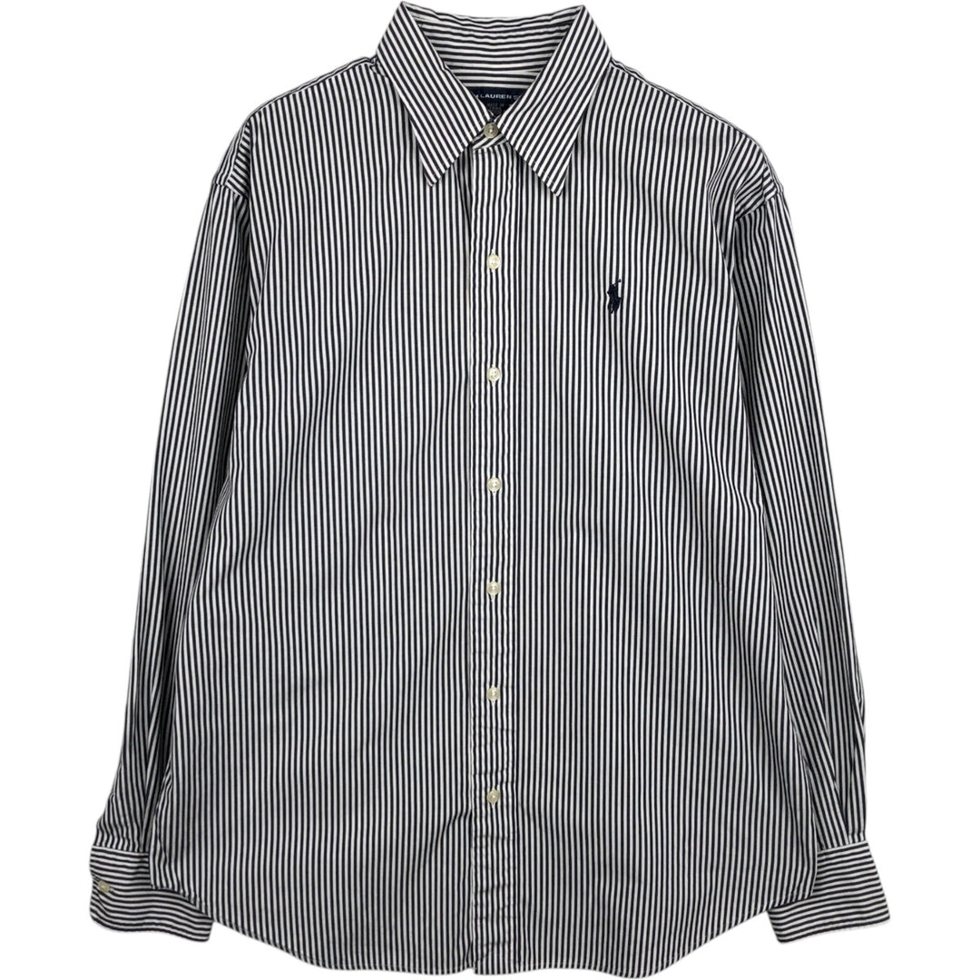 Ralph Lauren RALPH LAUREN SPORT Long-Sleeve Striped Shirt, Women's Size L (approx.) unclear black type Vintage Second Hand