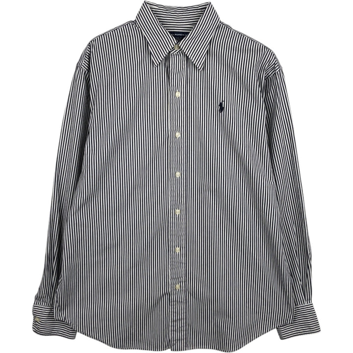 Ralph Lauren RALPH LAUREN SPORT Long-Sleeve Striped Shirt, Women's Size L (approx.) unclear black type Vintage Second Hand