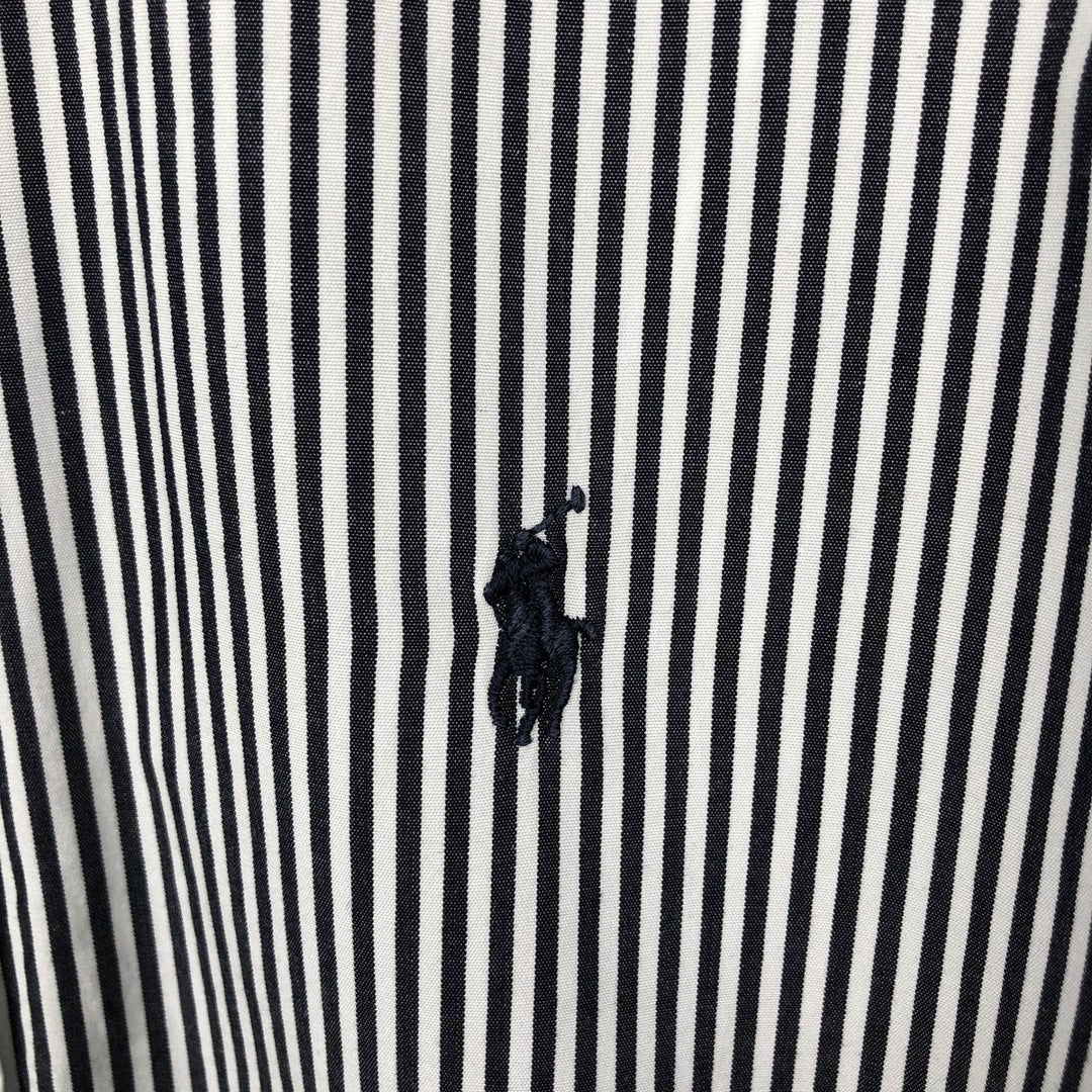 Ralph Lauren RALPH LAUREN SPORT Long-Sleeve Striped Shirt, Women's Size L (approx.) unclear black type Vintage Second Hand
