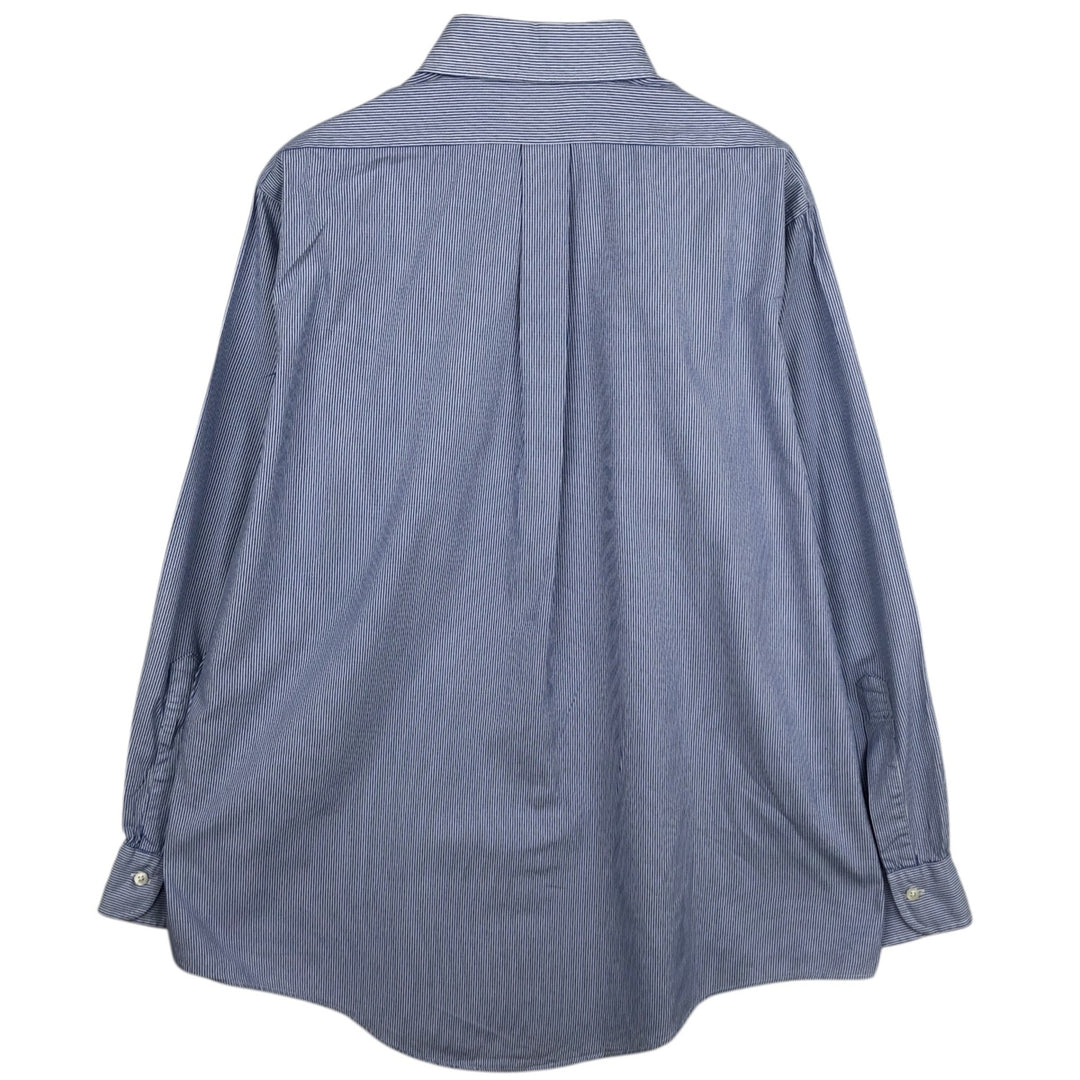 Brooks Brothers Long Sleeve Button-Down Striped Shirt Made in USA Men's Size L cotton blue type Vintage Second Hand