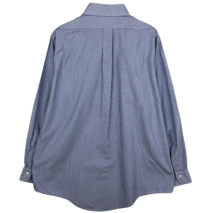 Brooks Brothers Long Sleeve Button-Down Striped Shirt Made in USA Men's Size L cotton blue type Vintage Second Hand