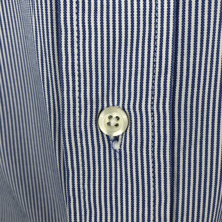 Brooks Brothers Long Sleeve Button-Down Striped Shirt Made in USA Men's Size L cotton blue type Vintage Second Hand