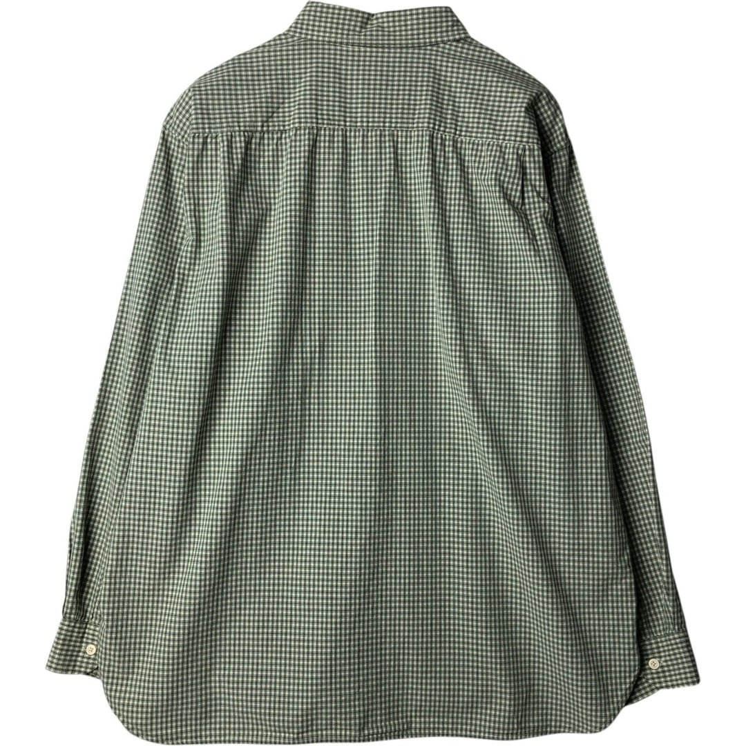 ~2000'S GAP Long-Sleeve Button-Down Check Shirt, Men's Size XL cotton Khaki type Vintage Second Hand