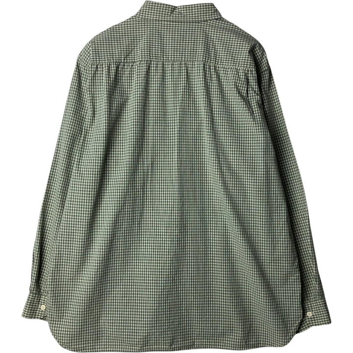 ~2000'S GAP Long-Sleeve Button-Down Check Shirt, Men's Size XL cotton Khaki type Vintage Second Hand