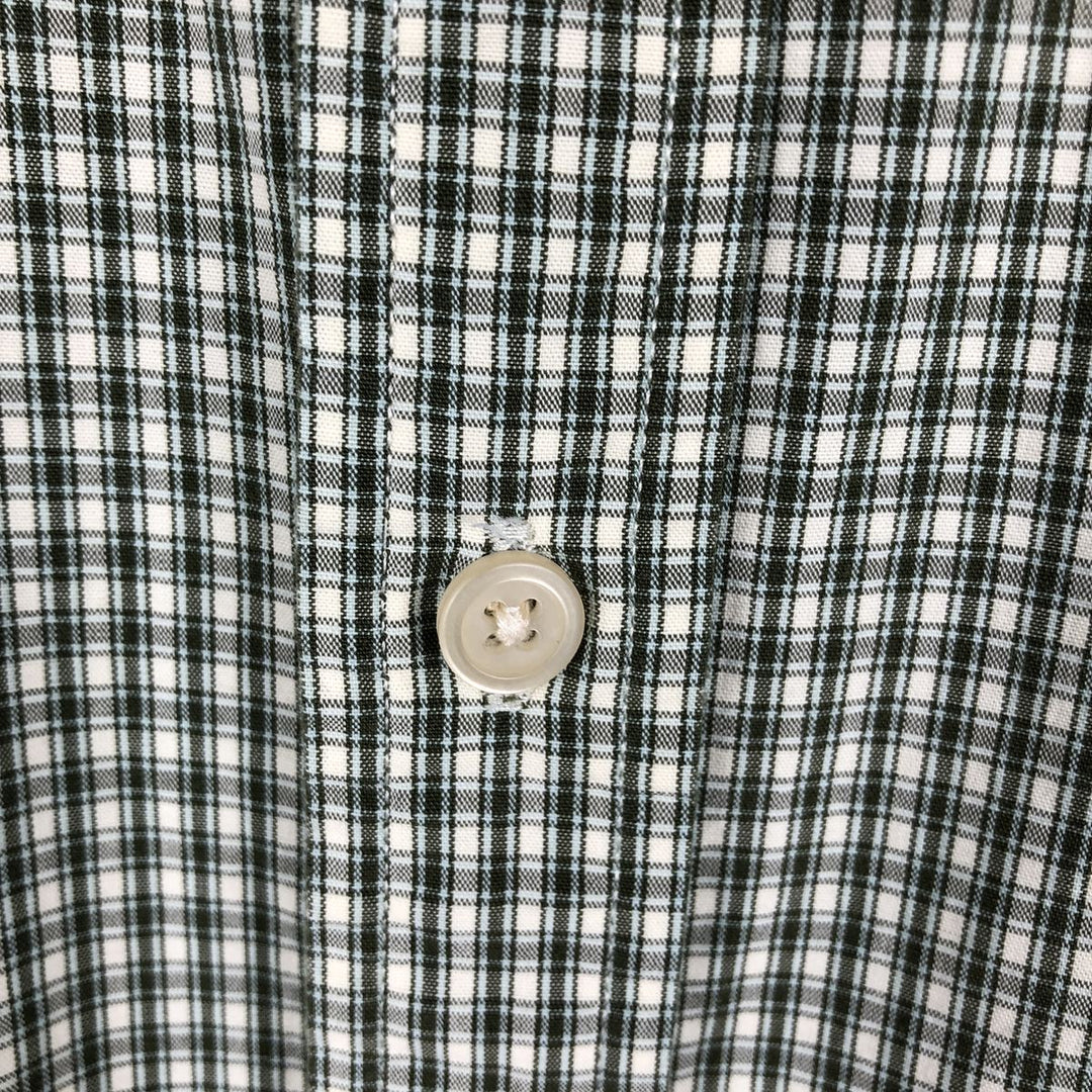 ~2000'S GAP Long-Sleeve Button-Down Check Shirt, Men's Size XL cotton Khaki type Vintage Second Hand