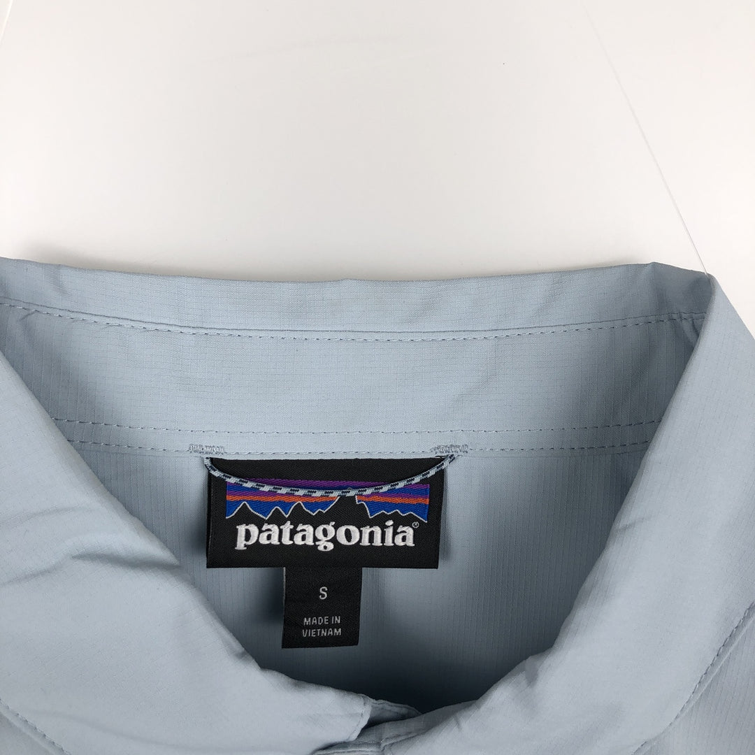 Patagonia Ripstop Short-Sleeve Button-Down Shirt, Men's Size S (approx.) unclear Blue type light blue Vintage Second Hand