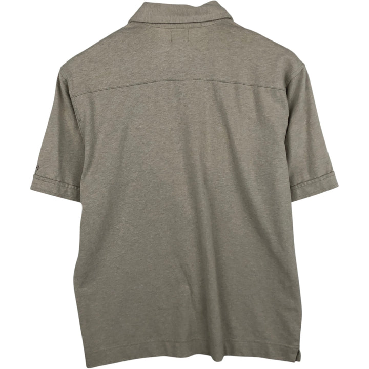 90s-00'S Calvin Klein Jeans Short-Sleeve Cotton Box Shirt, Men's Size M (approx.), Vintage cotton Khaki type sage green Vintage Second Hand