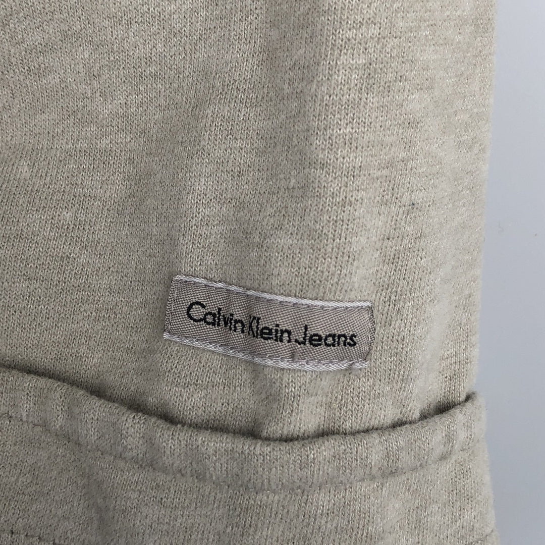 90s-00'S Calvin Klein Jeans Short-Sleeve Cotton Box Shirt, Men's Size M (approx.), Vintage cotton Khaki type sage green Vintage Second Hand