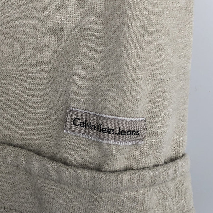 90s-00'S Calvin Klein Jeans Short-Sleeve Cotton Box Shirt, Men's Size M (approx.), Vintage cotton Khaki type sage green Vintage Second Hand