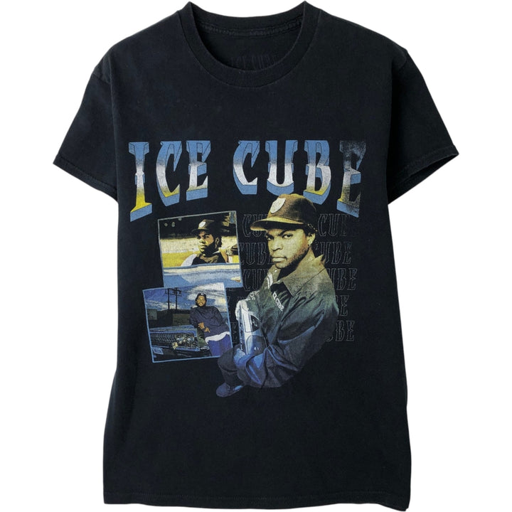 ICE CUBE Wrap T-Shirt (Women's Size S) unclear black type Vintage Second Hand