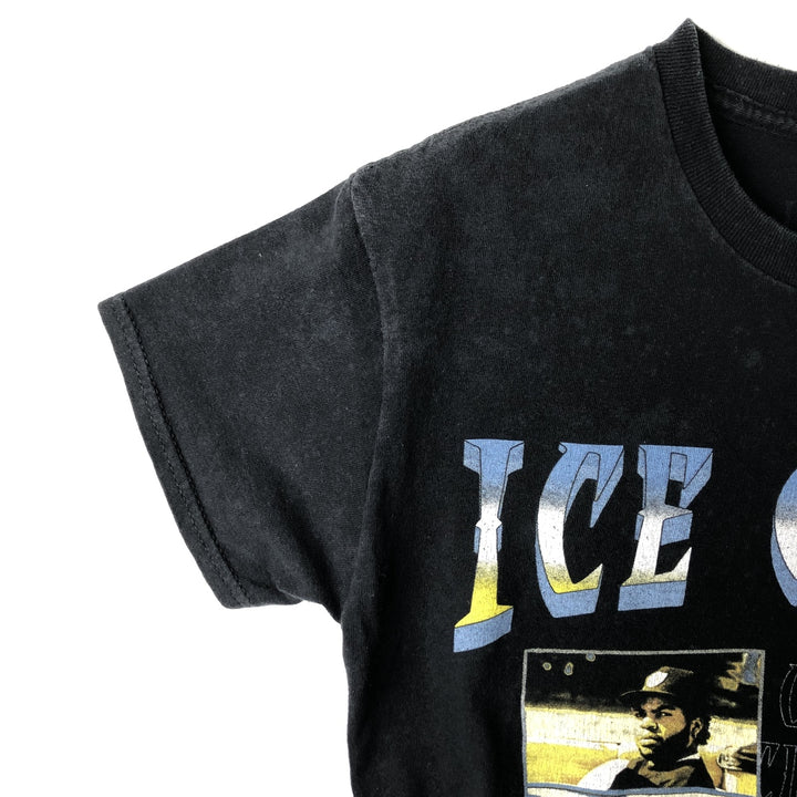 ICE CUBE Wrap T-Shirt (Women's Size S) unclear black type Vintage Second Hand