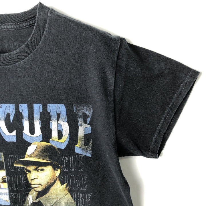 ICE CUBE Wrap T-Shirt (Women's Size S) unclear black type Vintage Second Hand