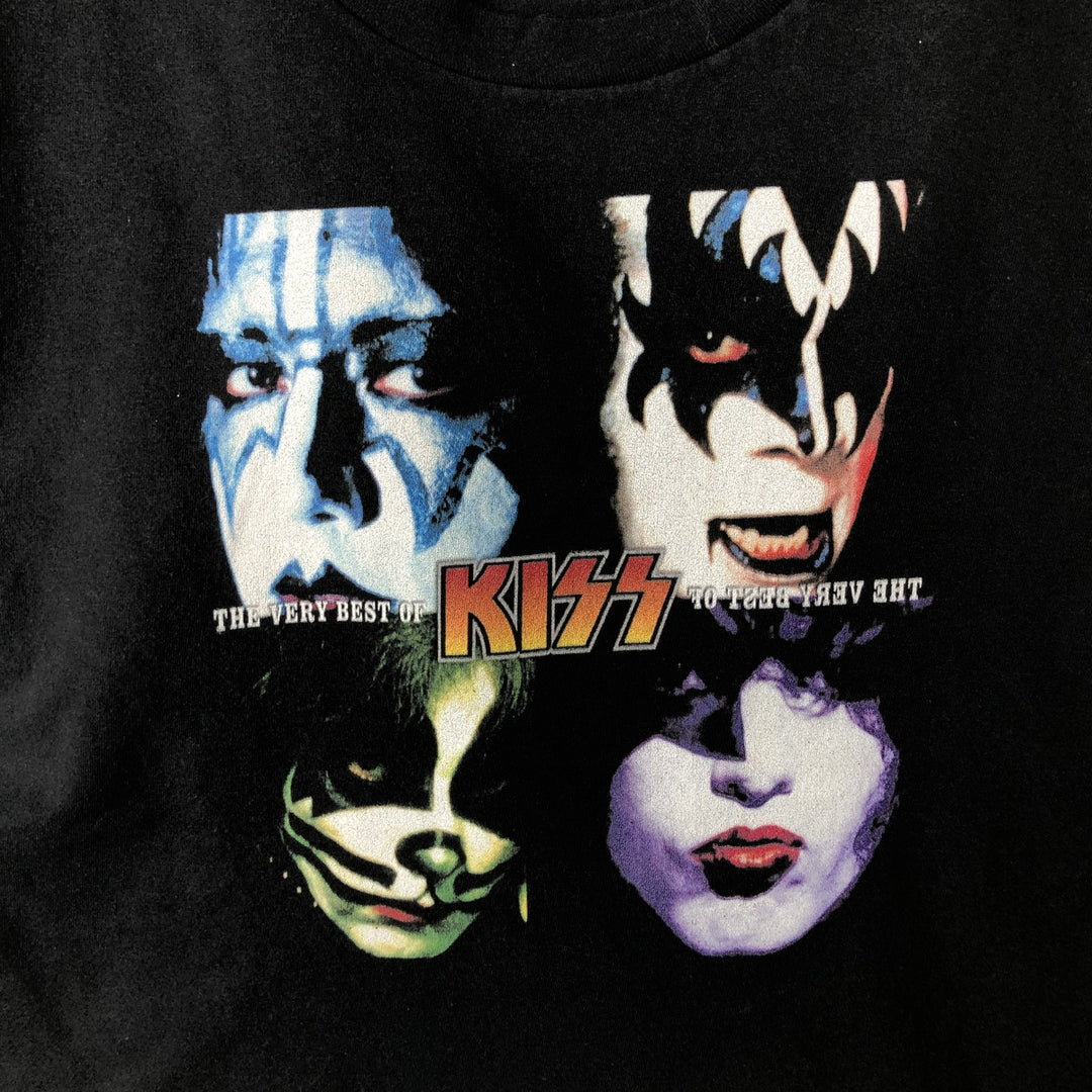 PORT & COMPANY KISS Band T-shirt (Women's size L equivalent) cotton black type Vintage Second Hand