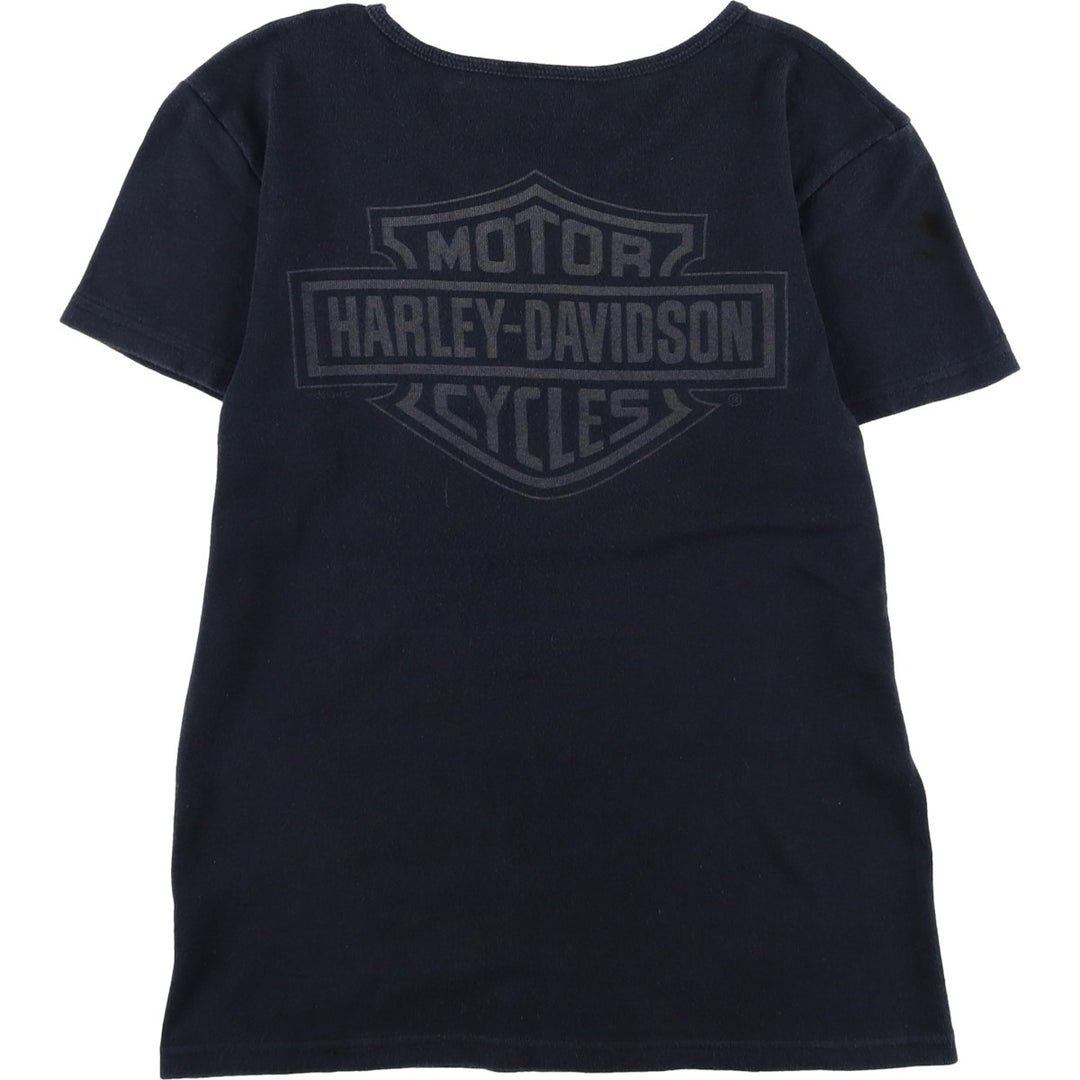 Harley-Davidson Motorcycle Bike T-shirt for women (S size) unclear black type Vintage Second Hand
