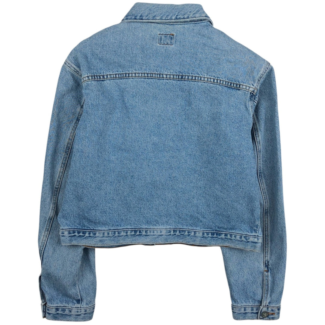 90s-00'S Calvin Klein denim jacket, made in USA, women's size L. cotton Blue type light blue Vintage Second Hand