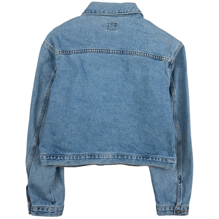 90s-00'S Calvin Klein denim jacket, made in USA, women's size L. cotton Blue type light blue Vintage Second Hand