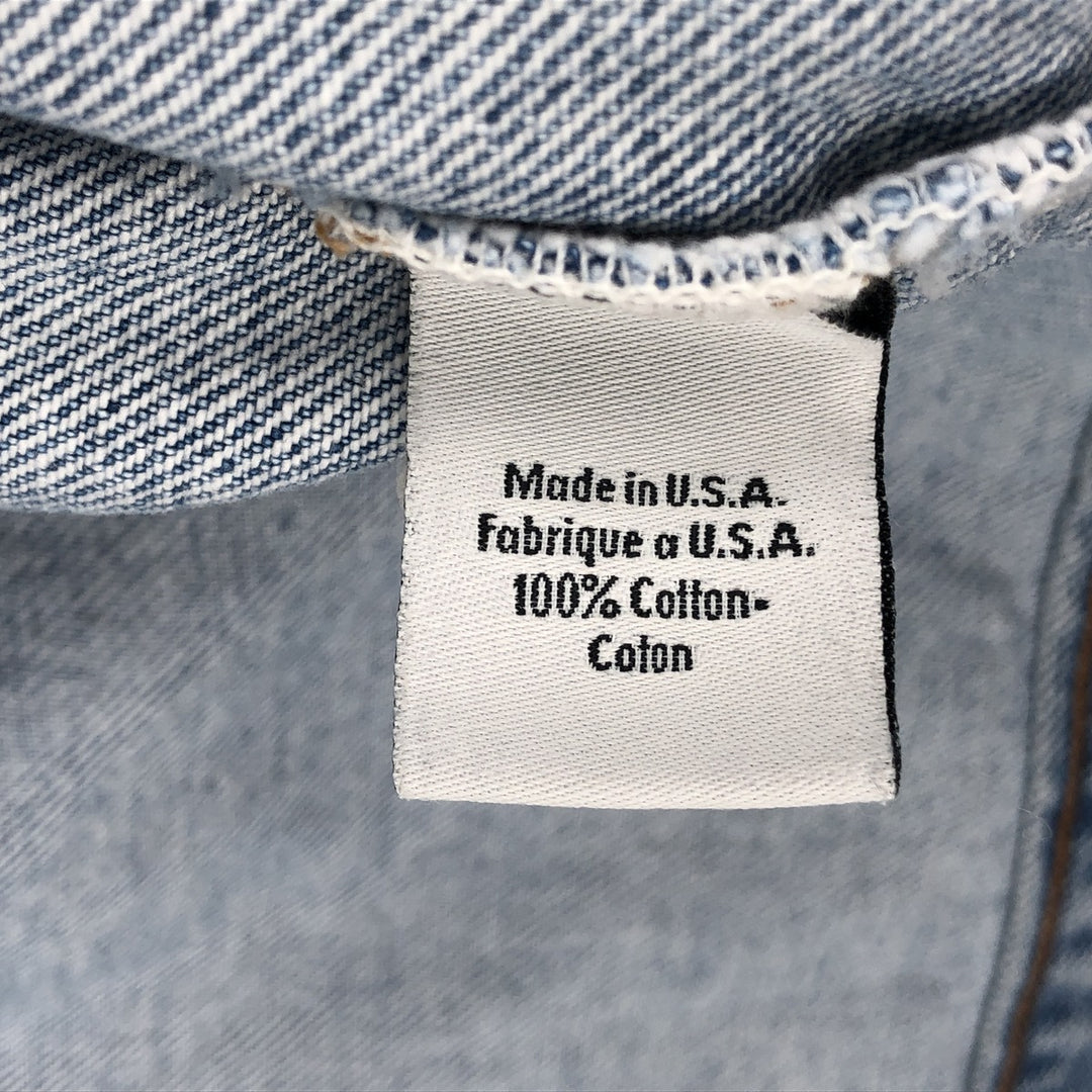 90s-00'S Calvin Klein denim jacket, made in USA, women's size L. cotton Blue type light blue Vintage Second Hand