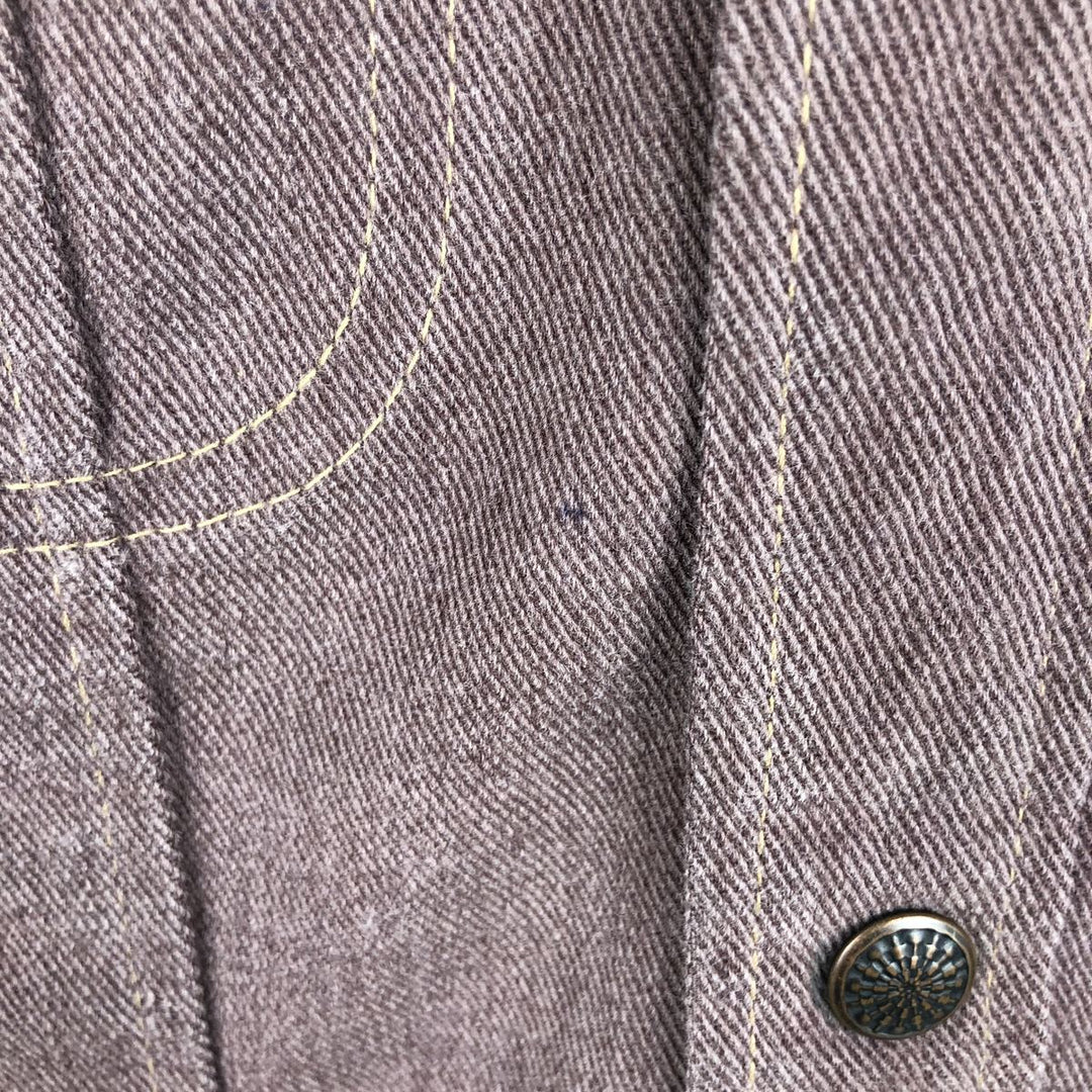 Shirt jacket, women's size L polyester purple type Vintage Second Hand