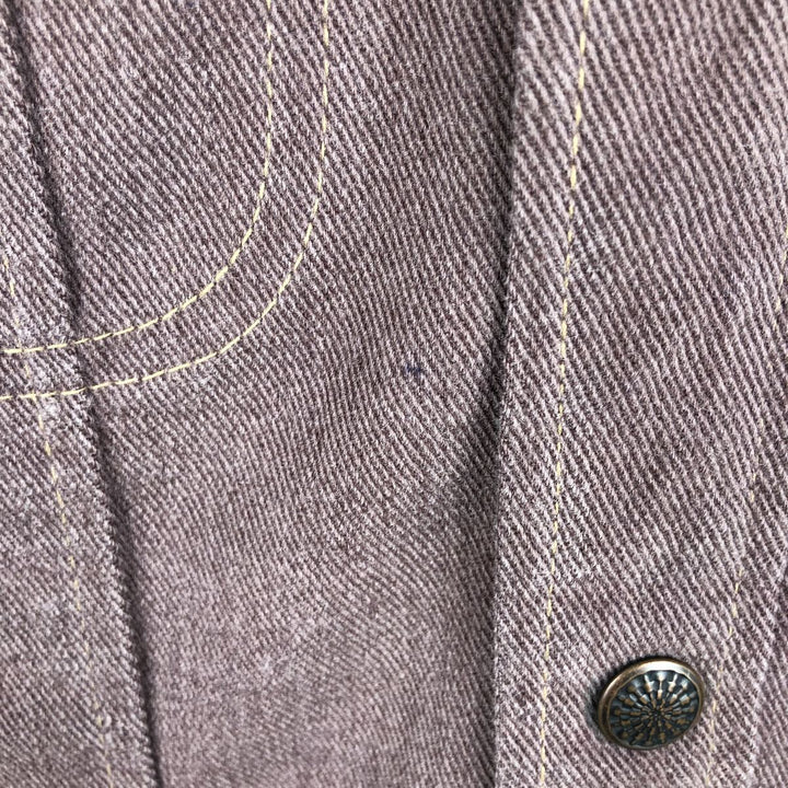 Shirt jacket, women's size L polyester purple type Vintage Second Hand