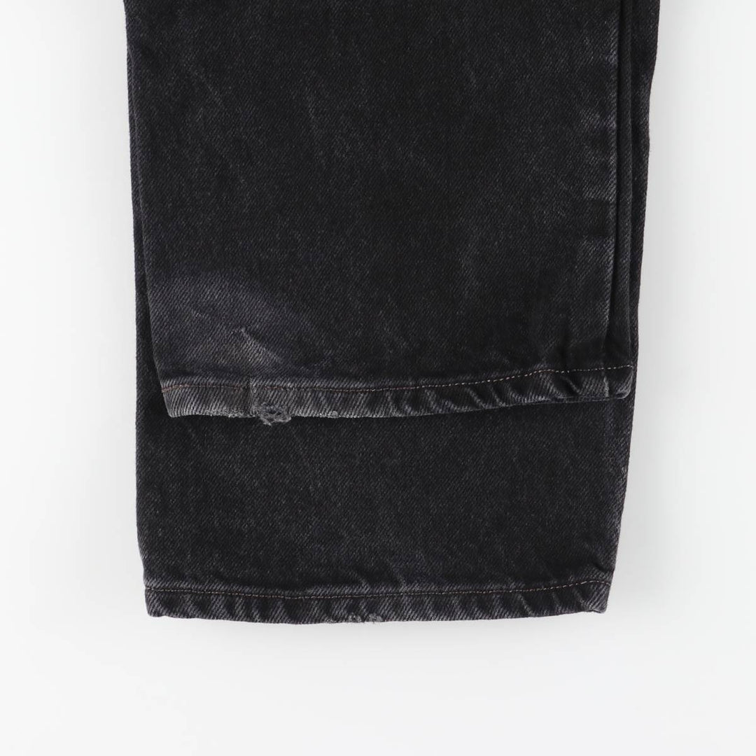 Levi's 550 Relaxed Fit Slim Black Denim Tapered Jeans, Women's Size L (equivalent to W29) cotton black type Vintage Second Hand