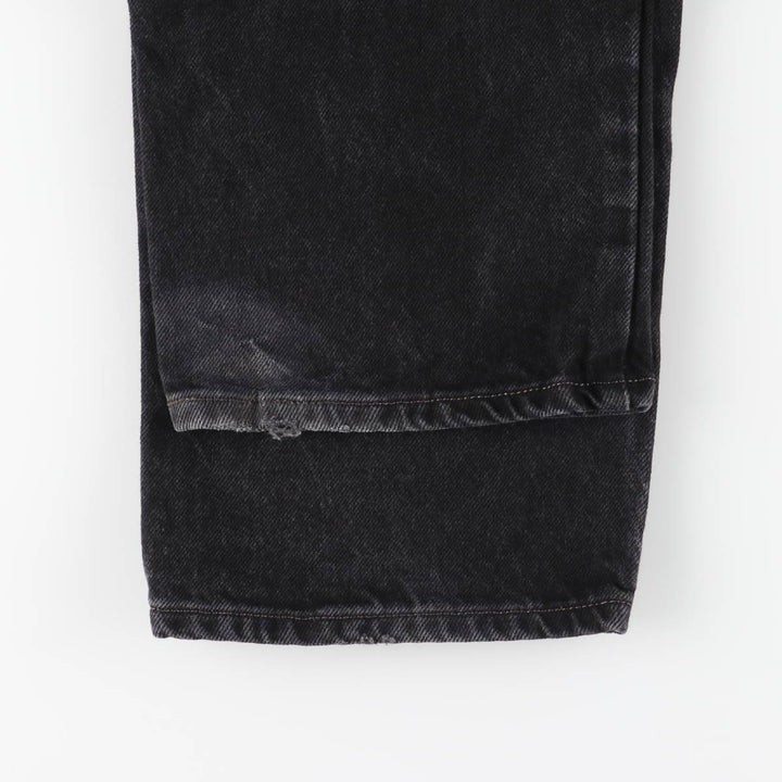 Levi's 550 Relaxed Fit Slim Black Denim Tapered Jeans, Women's Size L (equivalent to W29) cotton black type Vintage Second Hand