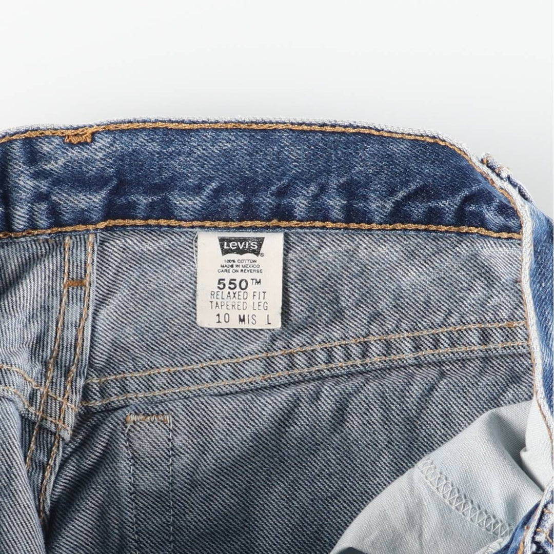 2000'S Levi's 550 Relaxed Fit Tapered Leg Denim Pants, Women's Size L (equivalent to W27) cotton blue type Vintage Second Hand
