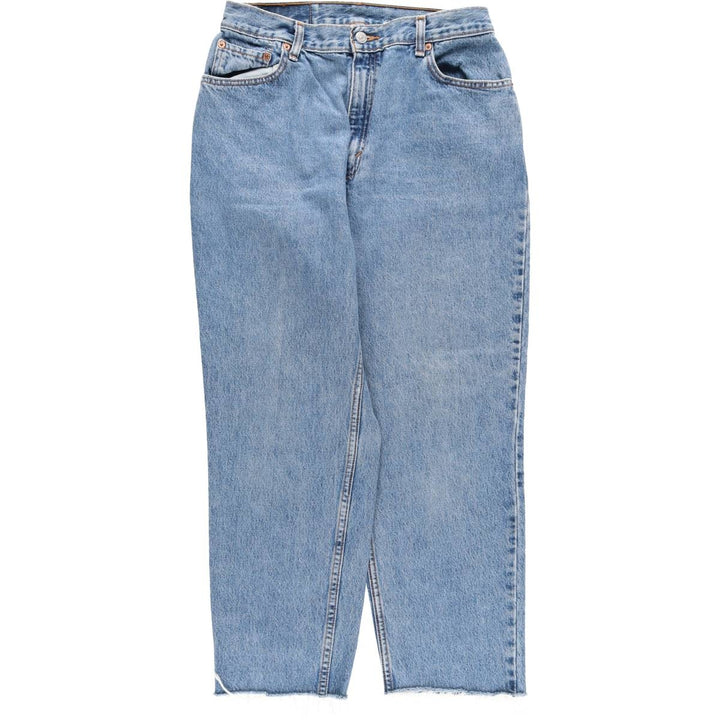 Levi's 550 Relaxed Fit Tapered Leg Cut-Off Tapered Denim Pants, Women's Size L (equivalent to W30) cotton blue type Vintage Second Hand