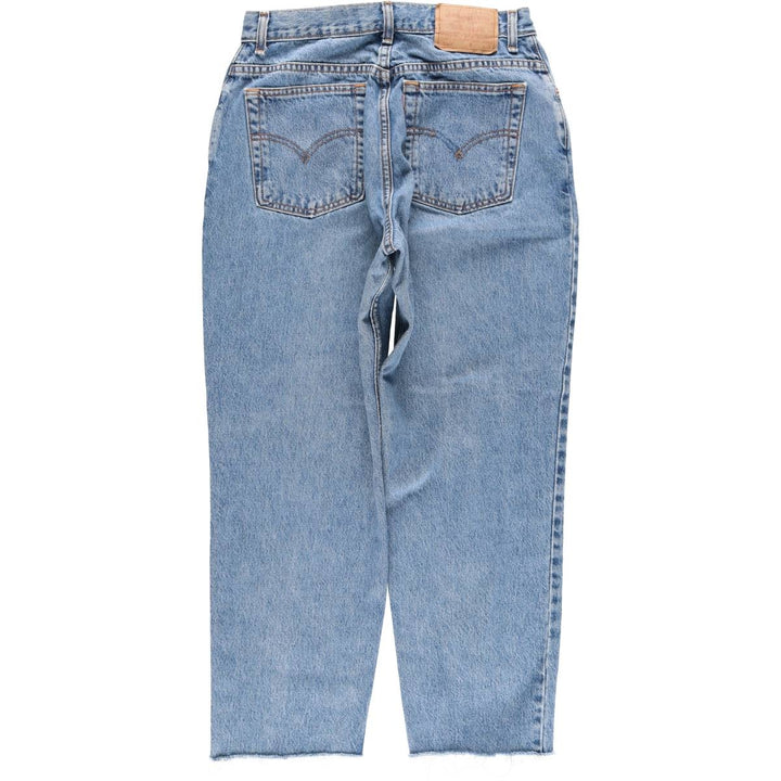 Levi's 550 Relaxed Fit Tapered Leg Cut-Off Tapered Denim Pants, Women's Size L (equivalent to W30) cotton blue type Vintage Second Hand