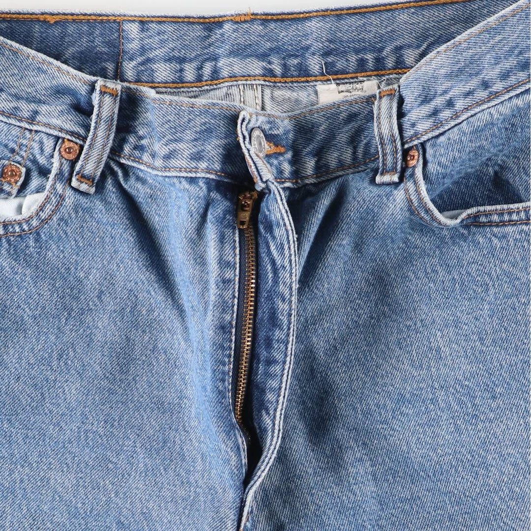 Levi's 550 Relaxed Fit Tapered Leg Cut-Off Tapered Denim Pants, Women's Size L (equivalent to W30) cotton blue type Vintage Second Hand