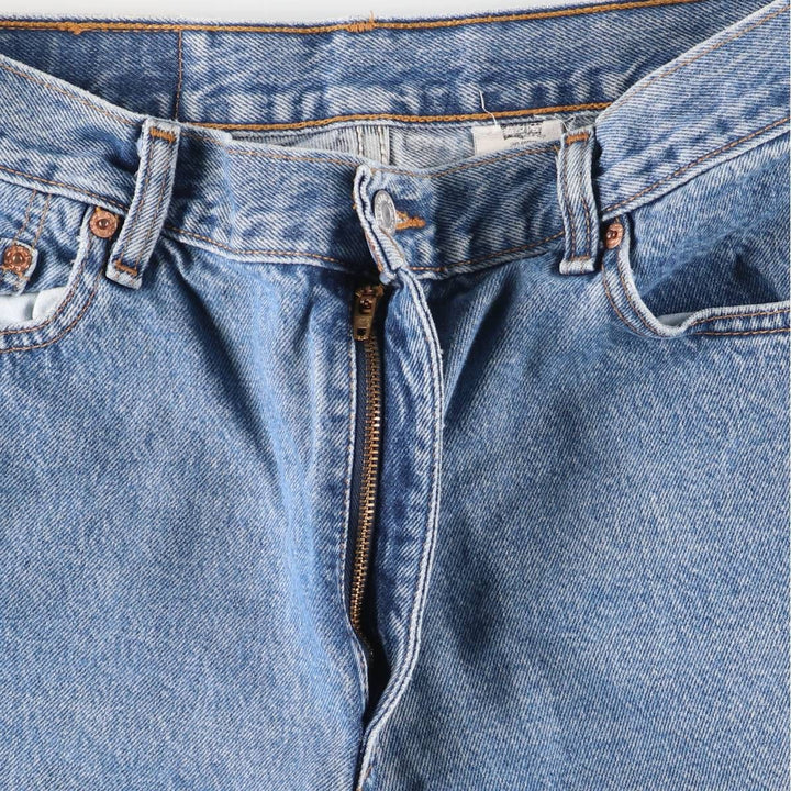 Levi's 550 Relaxed Fit Tapered Leg Cut-Off Tapered Denim Pants, Women's Size L (equivalent to W30) cotton blue type Vintage Second Hand