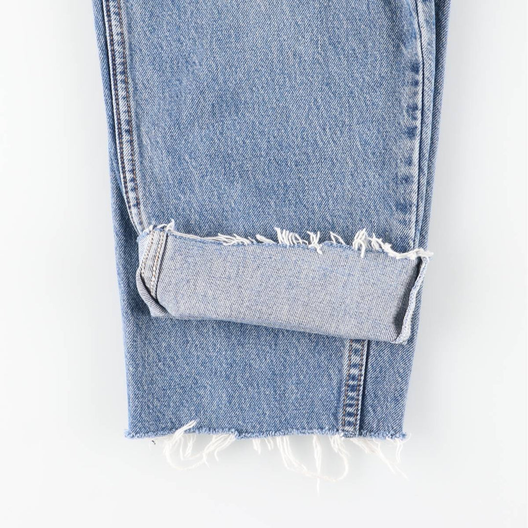 Levi's 550 Relaxed Fit Tapered Leg Cut-Off Tapered Denim Pants, Women's Size L (equivalent to W30) cotton blue type Vintage Second Hand