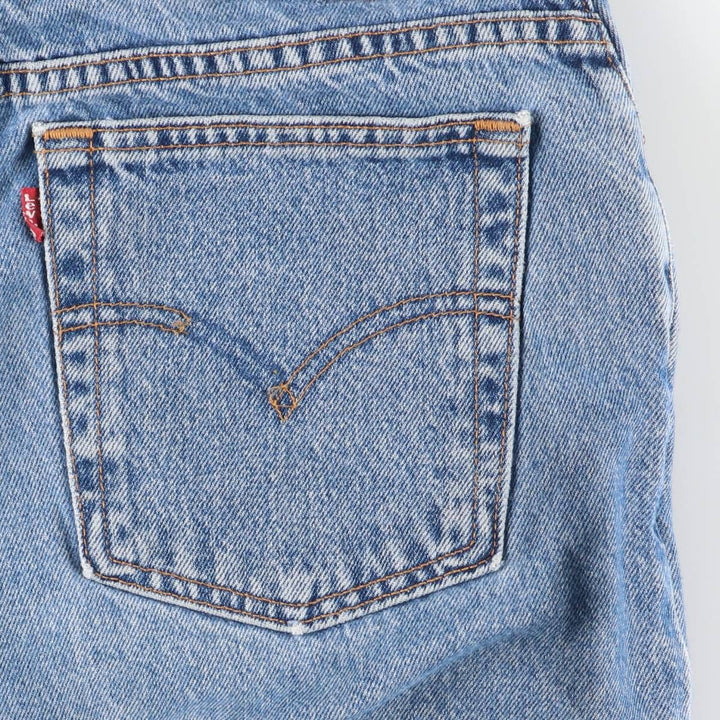Levi's 550 Relaxed Fit Tapered Leg Cut-Off Tapered Denim Pants, Women's Size L (equivalent to W30) cotton blue type Vintage Second Hand