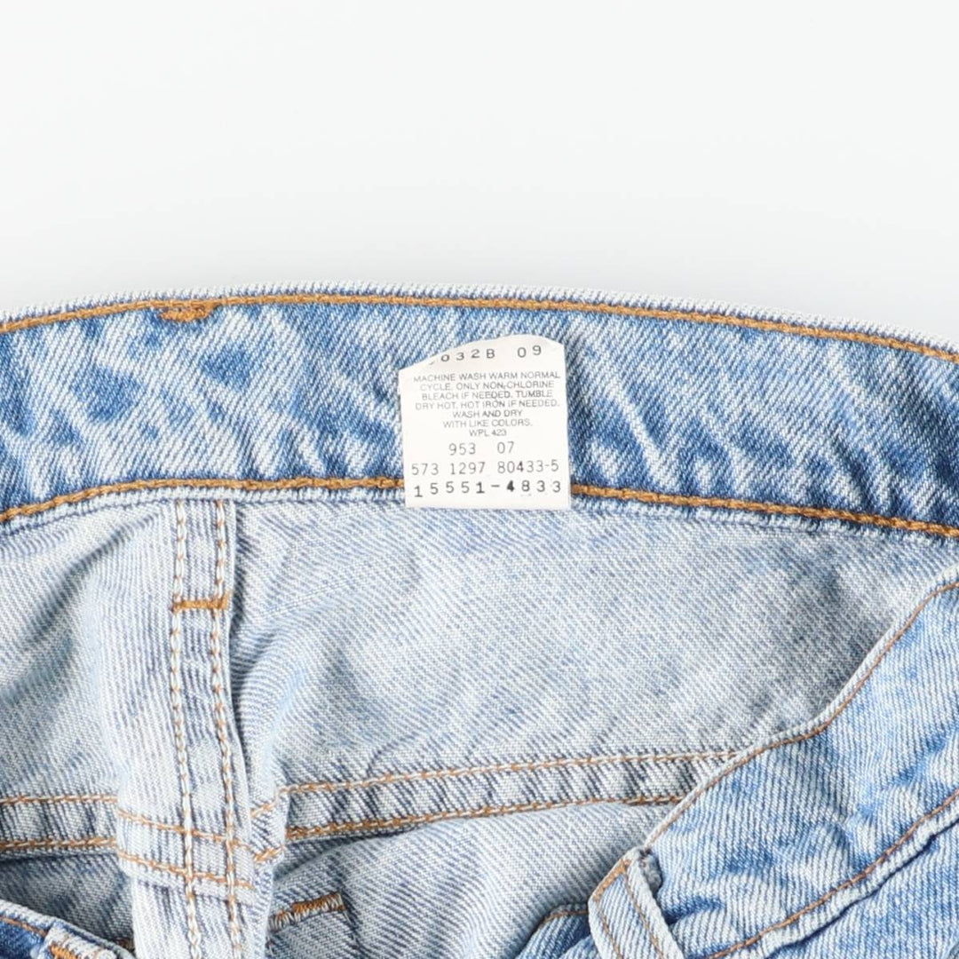 1990'S Levi's 550 Relaxed Fit Tapered Leg Denim Pants, Made in USA, Women's Size L (equivalent to W29), Vintage. cotton Blue type light blue Vintage Second Hand