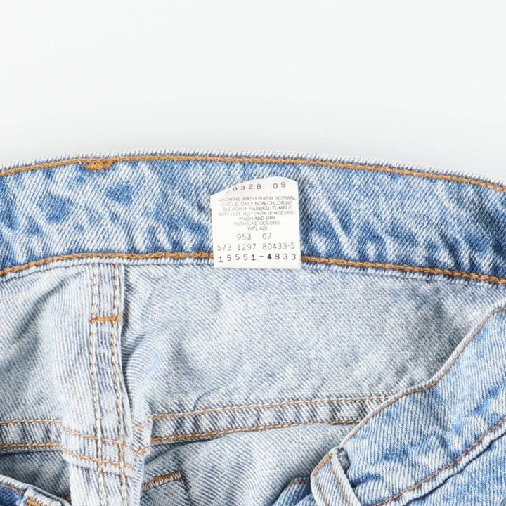1990'S Levi's 550 Relaxed Fit Tapered Leg Denim Pants, Made in USA, Women's Size L (equivalent to W29), Vintage. cotton Blue type light blue Vintage Second Hand