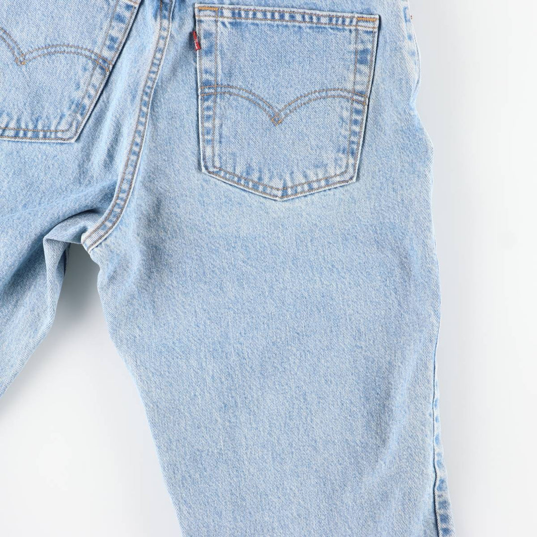 1990'S Levi's 550 Relaxed Fit Tapered Leg Denim Pants, Made in USA, Women's Size L (equivalent to W29), Vintage. cotton Blue type light blue Vintage Second Hand