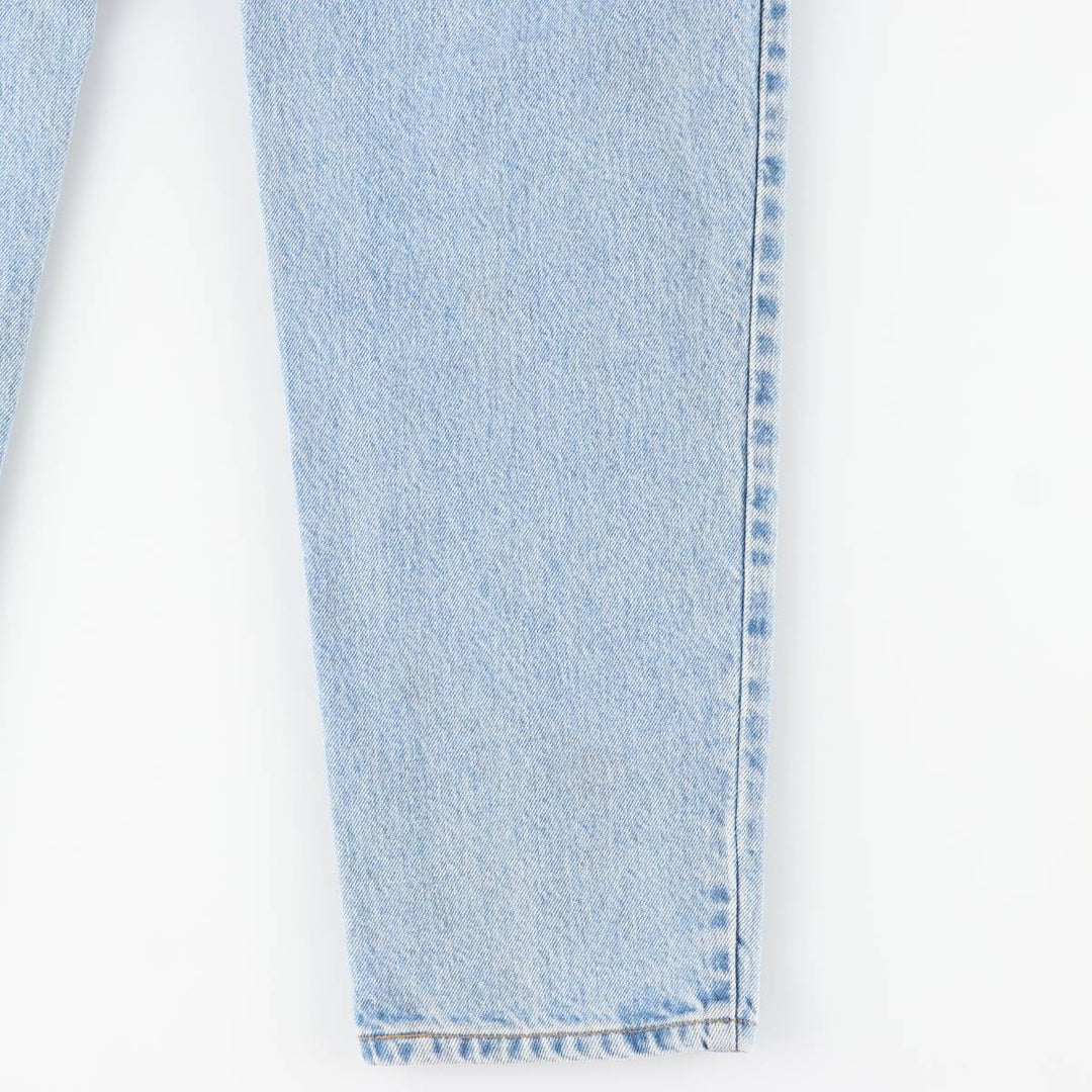1990'S Levi's 550 Relaxed Fit Tapered Leg Denim Pants, Made in USA, Women's Size L (equivalent to W29), Vintage. cotton Blue type light blue Vintage Second Hand
