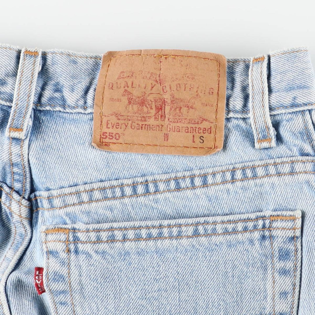 2000'S Levi's 550 Relaxed Fit Tapered Leg Denim Pants, Made in USA, Women's Size L (W30 equivalent) cotton Blue type light blue Vintage Second Hand