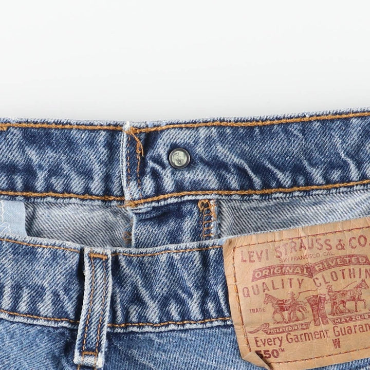 90'S Levi's 550 Relaxed Fit Tapered Leg Tapered Denim Pants, Made in USA, Women's XL (equivalent to W32), Vintage. cotton blue type Vintage Second Hand