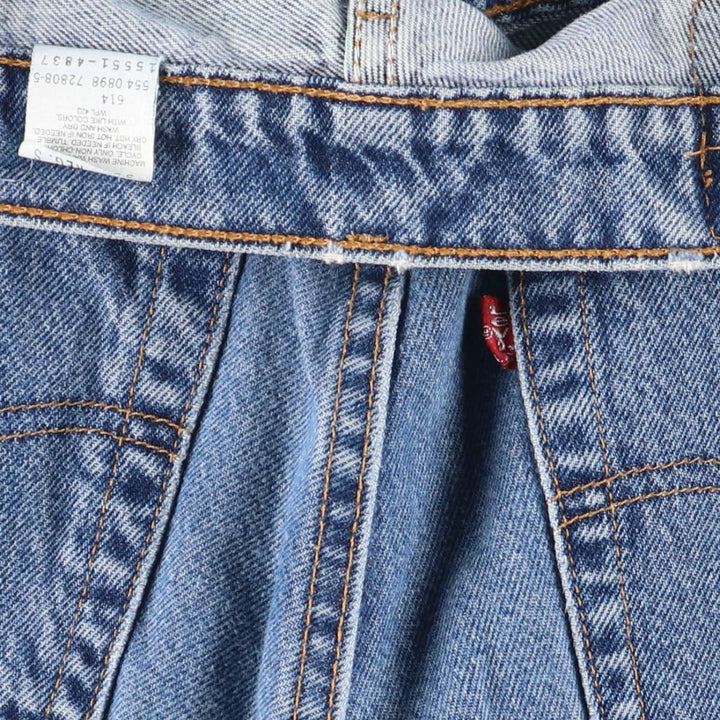 90'S Levi's 550 Relaxed Fit Tapered Leg Tapered Denim Pants, Made in USA, Women's XL (equivalent to W32), Vintage. cotton blue type Vintage Second Hand